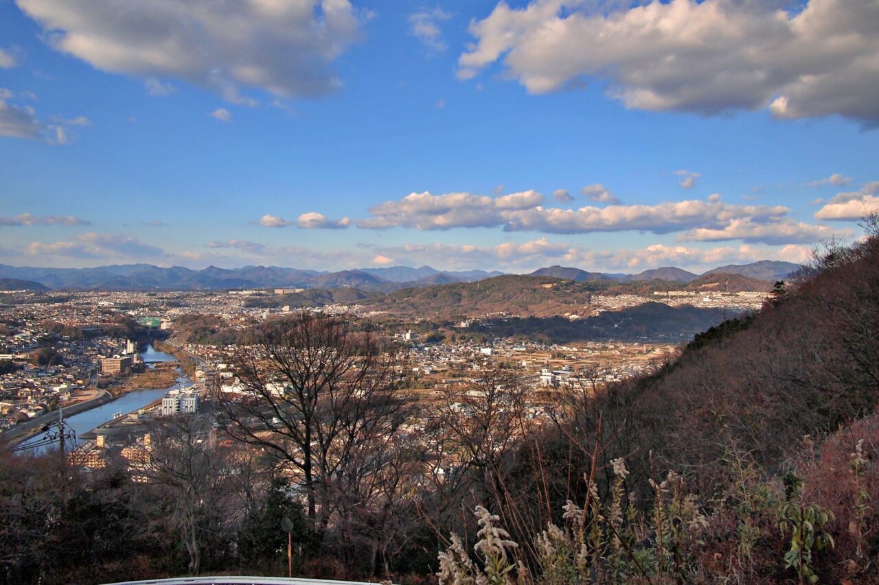 五月山から見下ろす池田市街地
