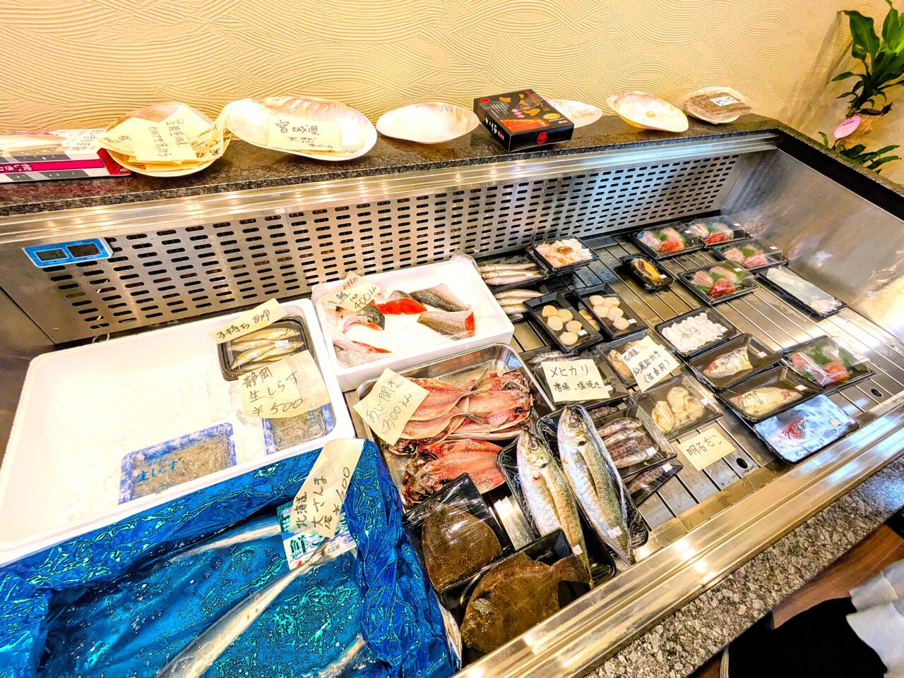 店内のお魚